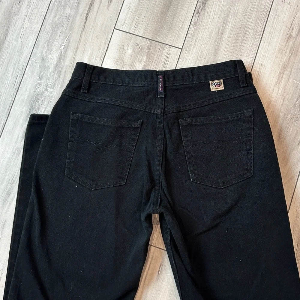 Cruel Girl Low Rise Relaxed black cowgirl western jeans size 9 X-Long